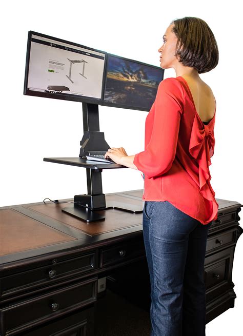 Dual Monitor Electric Sit Stand Workstation Premium Series Se05e2wb