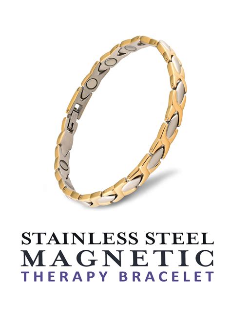 Magnetic Therapy Bracelet Stainless Steel 2 Tone Xoxo
