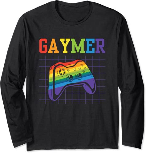 Gaymer Funny Gay Man Gaming Console Pride Lgbt Pride Parade Long Sleeve
