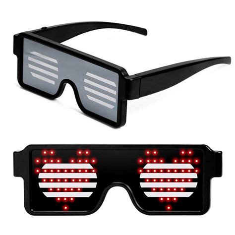nk home dynamic led glowing glasses party favor usb rechargeable led light up eyeglasses with