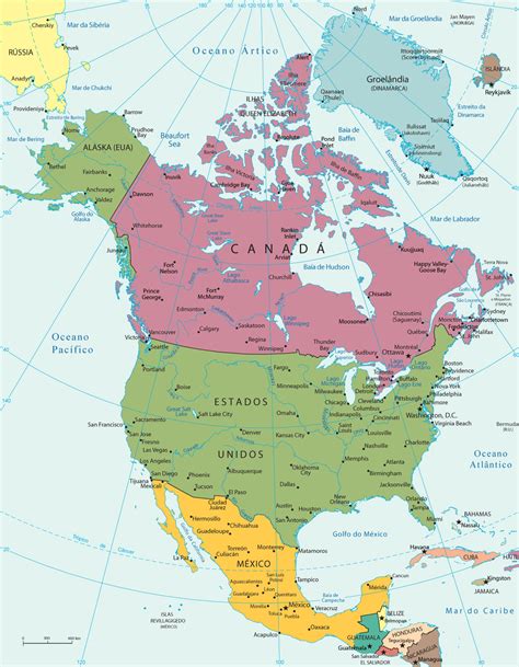 mapa politico de america del norte mapas politicos atlas del mundo images