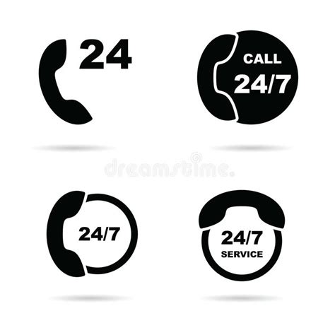 24 Hour Service Icon Illustration Stock Vector Illustration Of Button