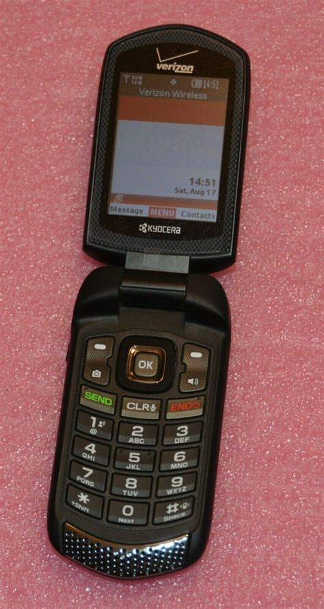 Kyocera Duraxv Black Verizon Cellular Phone E4520 Flip Rugged