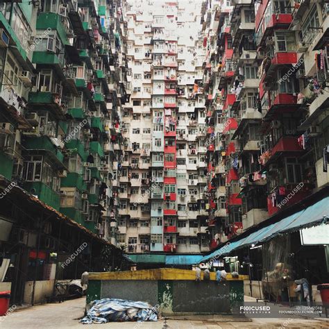 Apartment Building In China — Built Structure Bottom View Stock