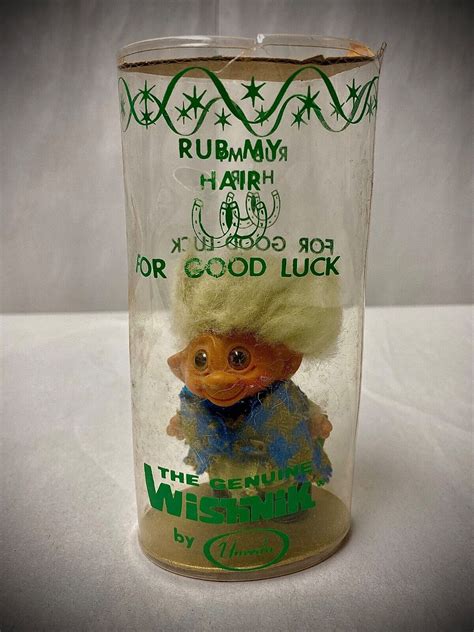 Vintage Wishnik Troll Doll In Original Tube Scandia Dam Era For Good