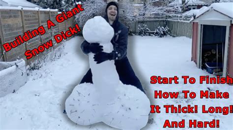 Building A Giant Snow Dick Doobby Does Sculpting Snow Sculpture Winter Howto Art Youtube