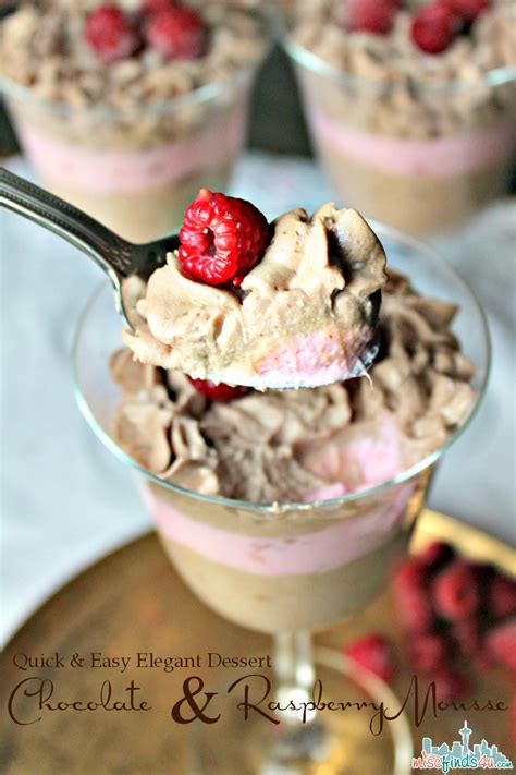 This dangerously simple dessert only requires flour, eggs, and (obviously) nutella. Easy Desserts: Chocolate Raspberry Mousse Recipe