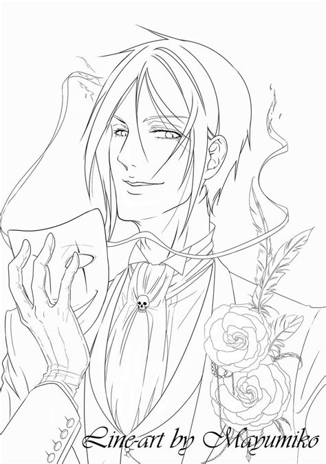 Black Butler Sebastian Coloring Pages At Free Printable Colorings Pages To