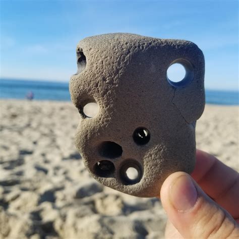 Beach Is Covered With These Rocks With Holes Bored In Them Those