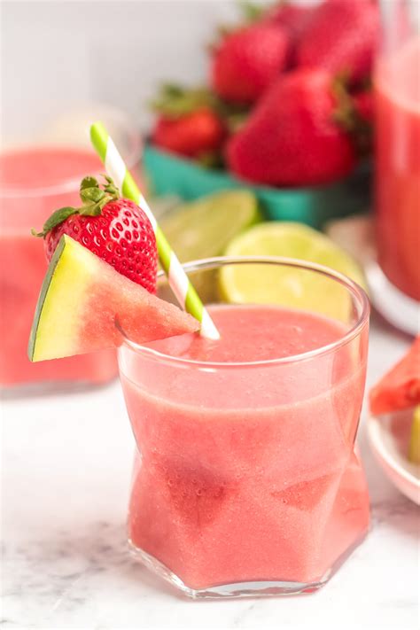 Strawberry Watermelon Slushie Recipe Frugal Mom Eh