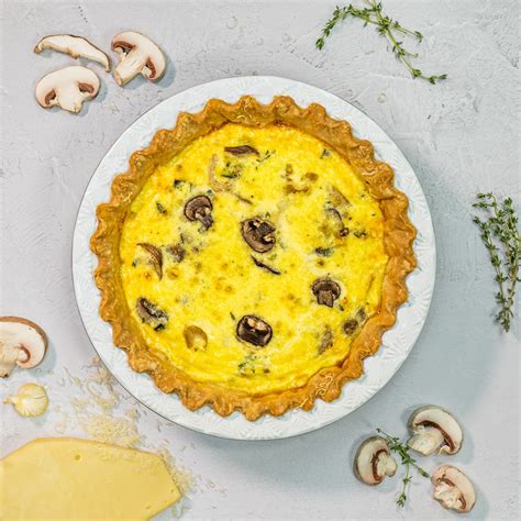 Mushroom And Leek Quiche With Gruyère