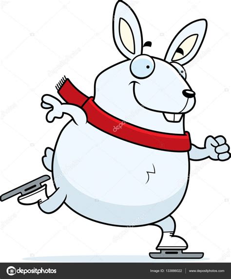 Cartoon Rabbit Ice Skating Stock Illustration By ©cthoman 133886022