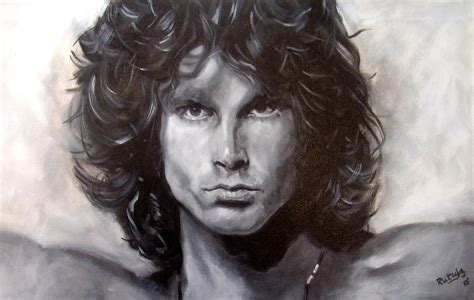 Jim Morrison Acrylic 25x17 Rart