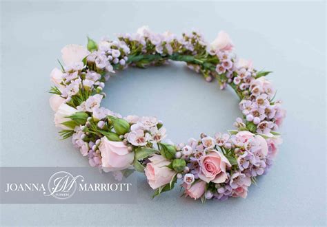 Pale Pink And Pink Wax Flowers Floral Crown For Flower Girl