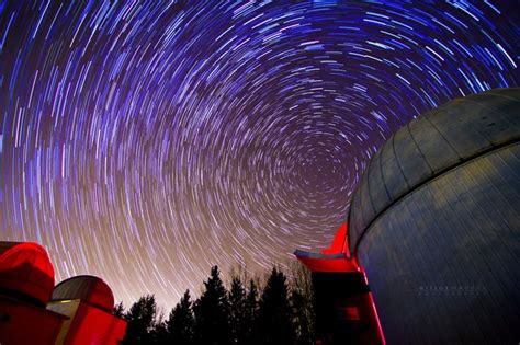 Star Trails Over The Stull Observatory At Alfred University Photo By