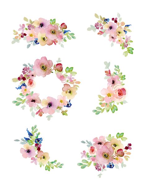 Hand Painted Bouquet Png Transparent Hand Painted Watercolor Fresh And