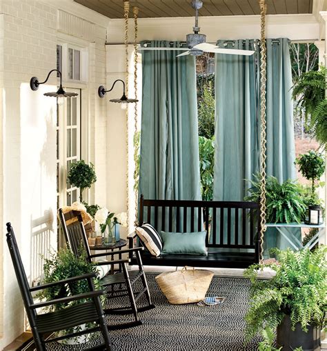 Outdoor Spaces Decorating Ideas Porch Curtains Outdoor