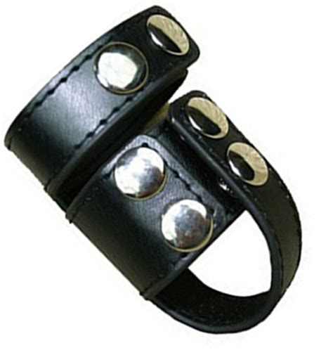 New Double Snap On Leather Cock And Ball Harness Penis Ring Male Cock