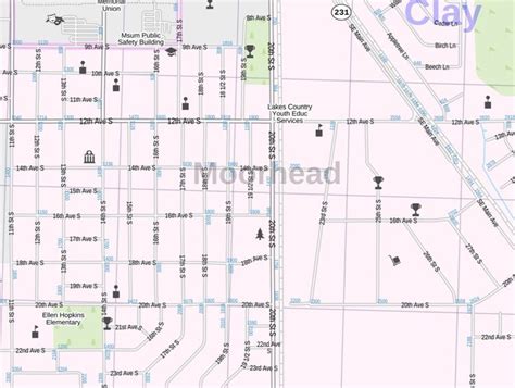 Moorhead Map Minnesota