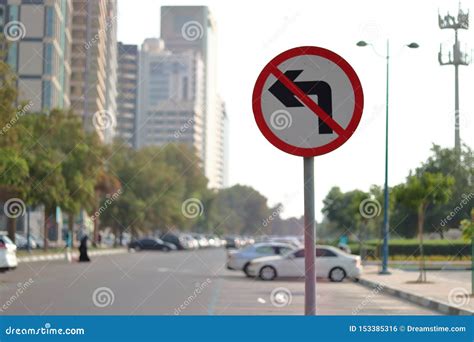 No Left Turn Traffic Sign Board Stock Photo Image Of Arrow Popular