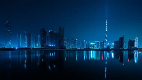 Dubai 4k United Arab Emirates Building Skyscraper Night City Hd