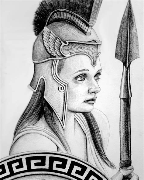 Athena Drawing Face