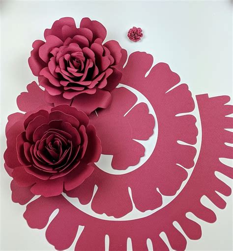 Rolled Rose Paper Flower Svg