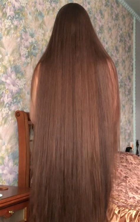 Video Long Brown Silk Realrapunzels Long Hair Styles Sexy Long