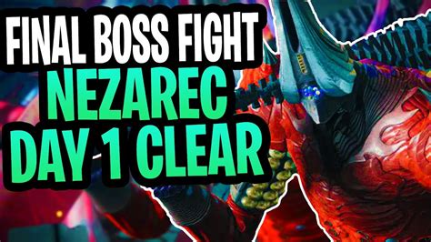 Final Boss Fight Nezarec Day 1 Clear Root Of Nightmares Raid Season