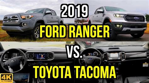 Midsize Truck Battle 2019 Ford Ranger Lariat Vs 2019 Toyota Tacoma