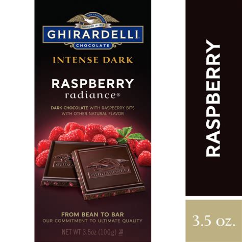 Ghirardelli Intense Dark Chocolate Bar Raspberry Radiance 35 Oz