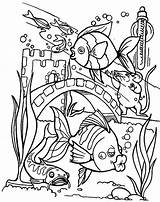 Kolorowanki Akwarium Tropical sketch template