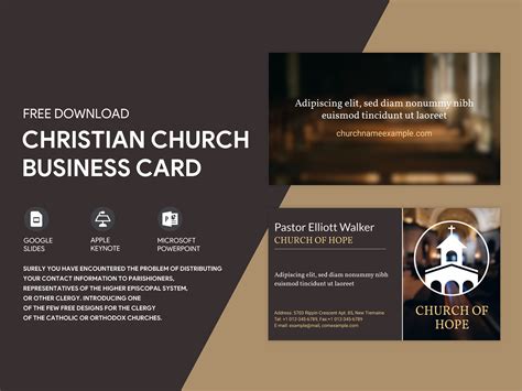 Free Christian Church Business Card Template On Behance