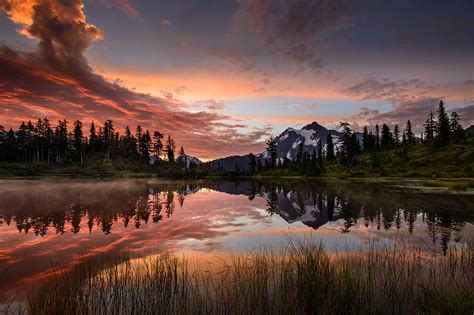 Mount Shuksan Fiery Sunrise Photograph By Dan Mihai Fine Art America