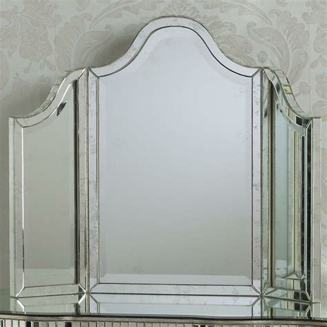 Tri Fold Channeled Glass Vanity Mirror Glass Vanity Mirror Trifold