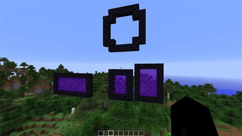 Creating a nether portal in minecraft allows the player to enter the nether. Nether Portals are any rectangle now! Sadly no circles ...