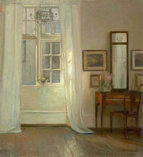 Carl Holsøe Danish 1863 1935 Interior Nd Oil On Canvas Laid Down