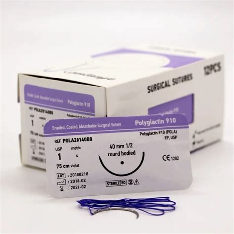 Absorbable Surgical Polyglactin 910 Pgla Sutures With Needle Buy