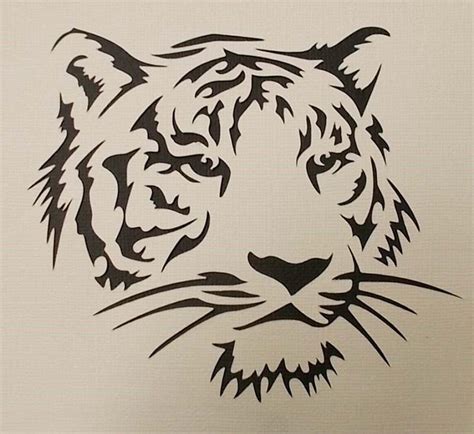 Tiger Stencil Tiger Stencil Tribal Tiger Tattoo Tiger Tattoo