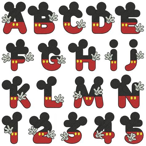 Mickey Mouse Letters Printable