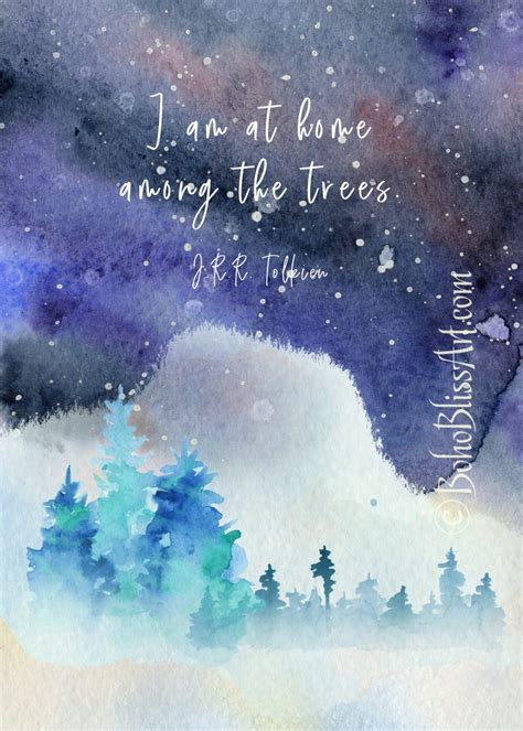Jrr Tolkien Quote I Am At Home Among The Trees Choose From Etsy Free