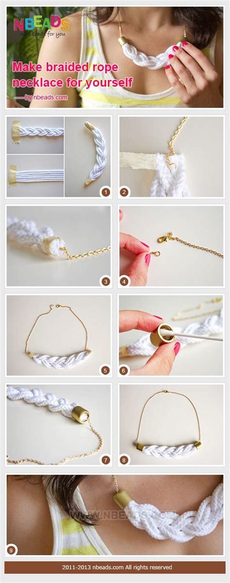 Make Braided Rope Necklace For Yourself Nbeads Con Imágenes