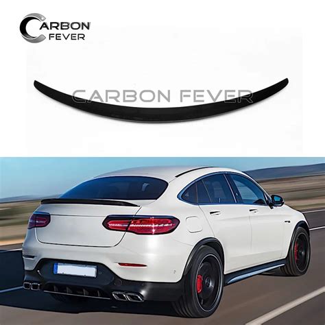 For Mercedes C Carbon Fiber Rear Trunk Spoiler Wing Glc Class Coupe