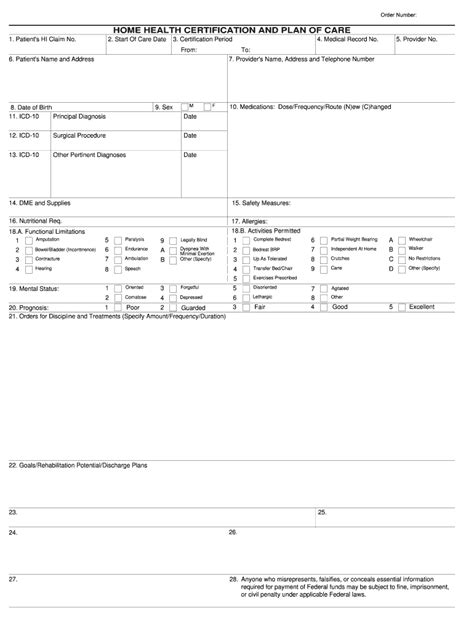 Home Health Form Fill Online Printable Fillable Blank Pdffiller