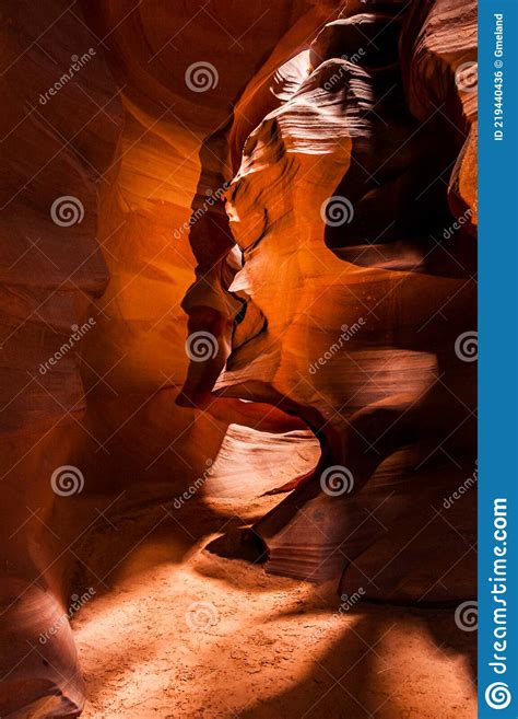 Orange Sandstone Walls Of Upper Antelope Canyon Stock Photo Image Of