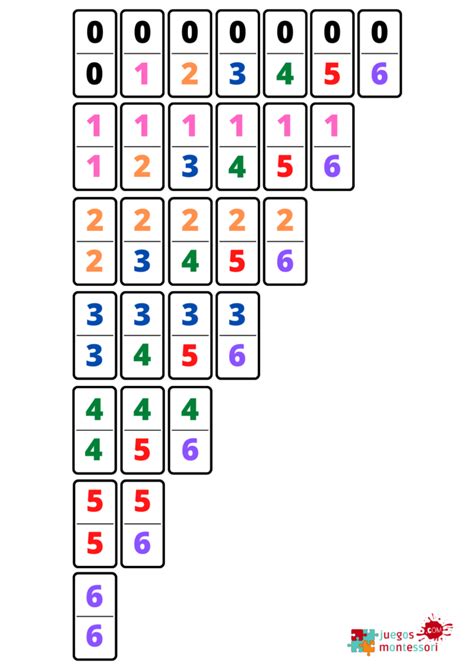 Dominó De Fracciones Para Imprimir En Pdf Juegos Montessori