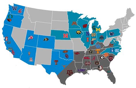 Map Of Big Ten Schools World Map