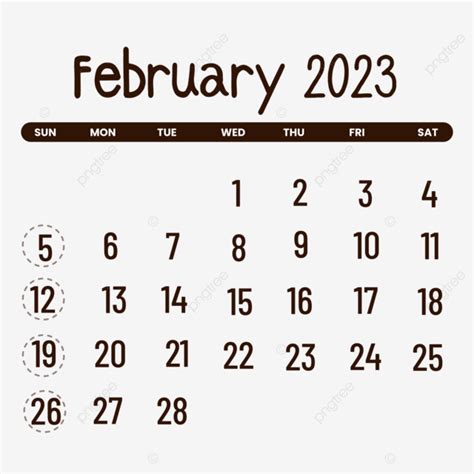 February 2023 Calendar Simple And Minimalist February 2023 2023