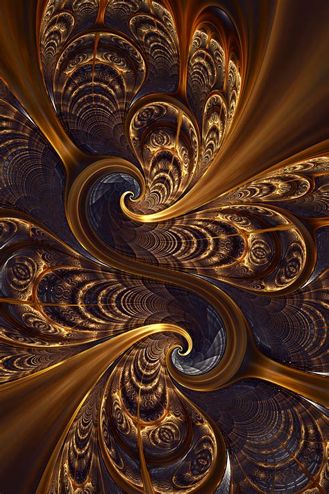 Every Golden Scale By Plangkye On Deviantart Fractal Art Abstract