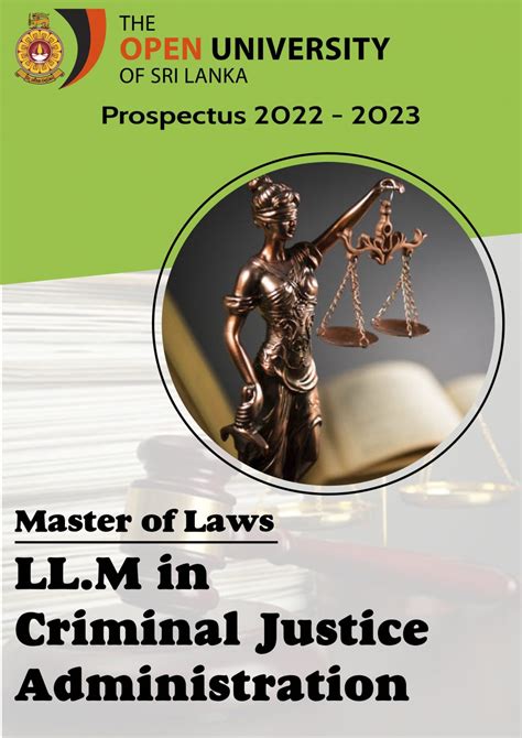 Master Of Laws In Criminal Justice Administration Ousl